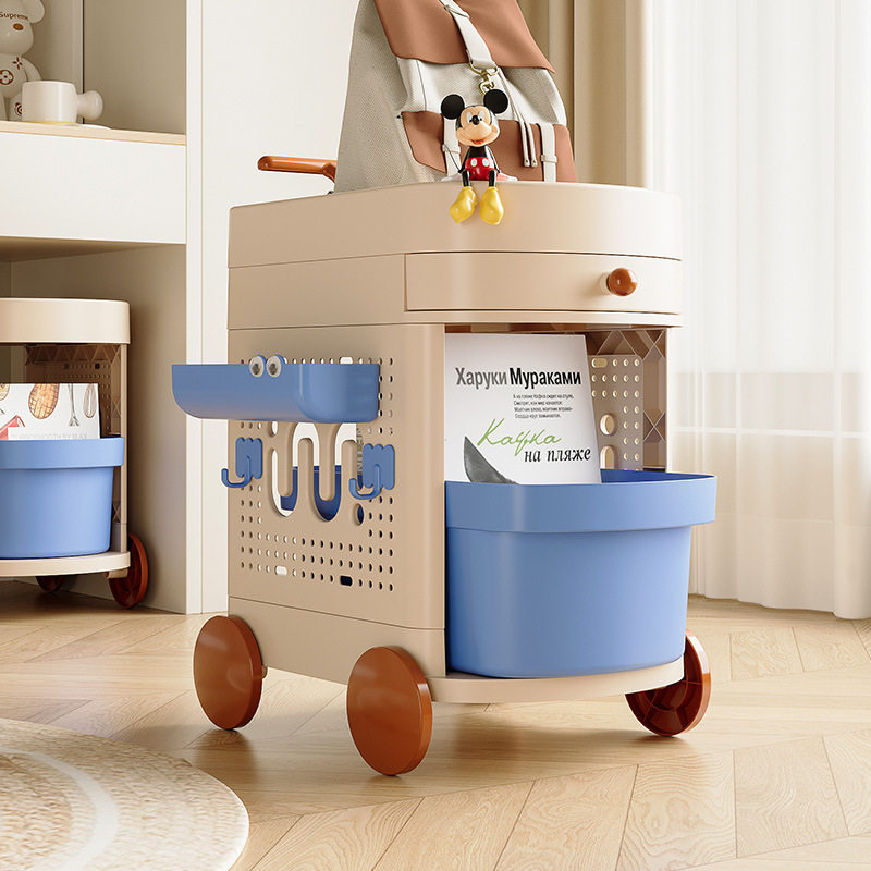 书包置物架可移动书架办公室桌下小推车家用学生书本整理收纳架子,淘宝优惠券,粉丝福利购,淘宝优惠卷