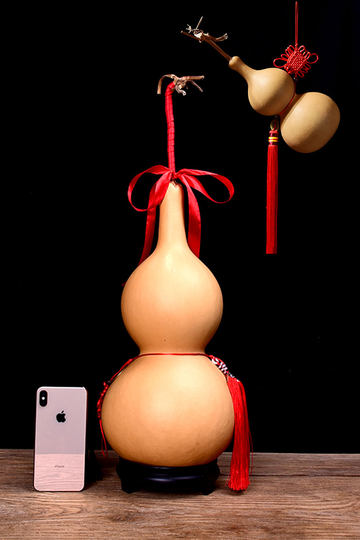 天然真葫芦挂件门对门带龙头木葫芦摆件家居开口大干葫芦客厅胡芦