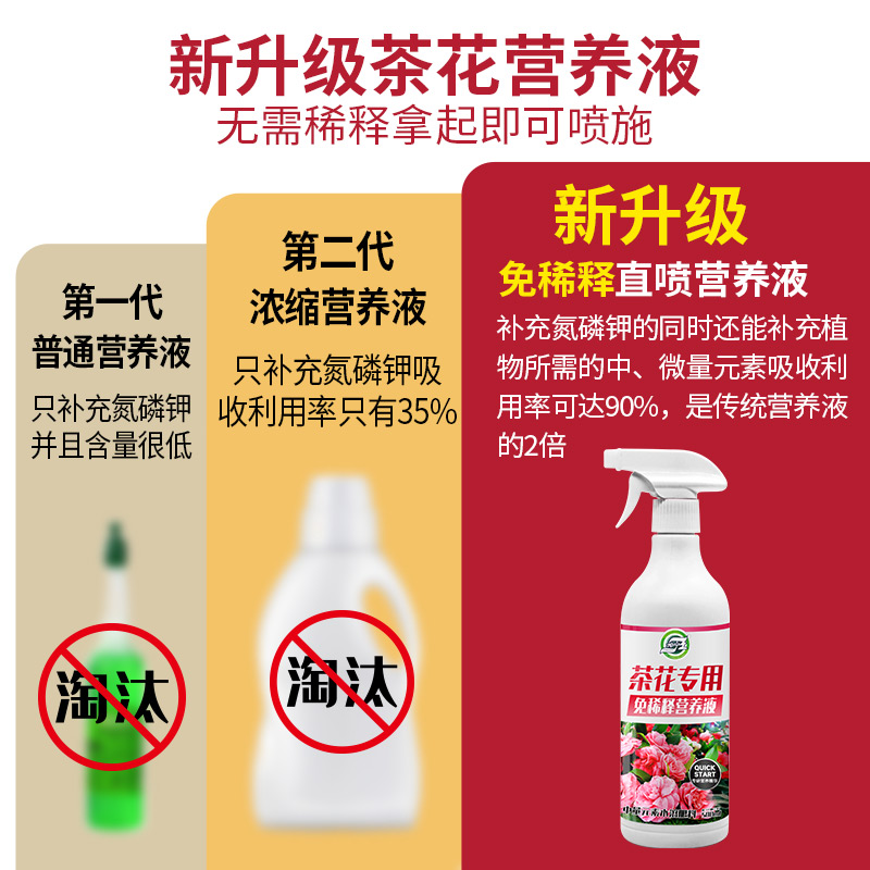 茶花肥料专用肥免稀释营养液山茶花茉莉栀子杜鹃喜酸植物盆栽家用,淘宝优惠券,粉丝福利购,淘宝优惠卷