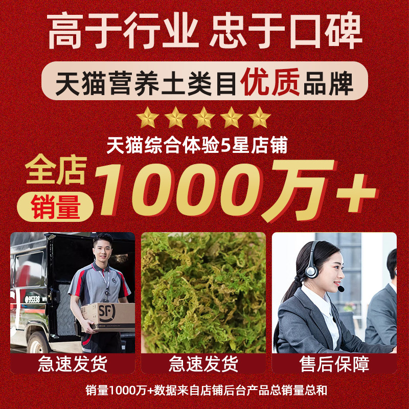 蝴蝶兰专用青苔干藓苔兰花石斛种植水苔专用土营养土植料乌龟水台,淘宝优惠券,粉丝福利购,淘宝优惠卷