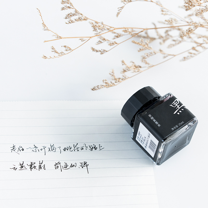 一起练字ink-25非碳素墨水用黑色不堵笔染料墨水硬笔书法学生成人用钢笔墨水黑色小瓶装ink墨水25ml钢笔墨水 - 图2