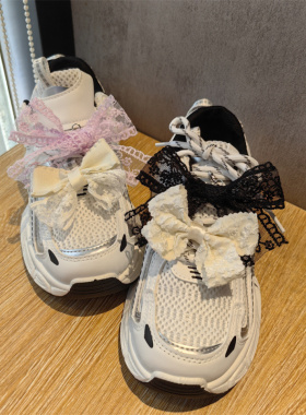 蕾丝蝴蝶结鞋花少女芭蕾风鞋扣