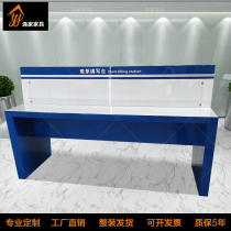 Baking Varnish Filling Single Desk Tax Office Hall Filling Table Demonstration Bench Filling table Double-sided filling single desk information Fill single table Custom