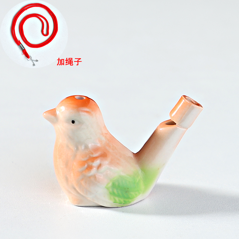 可爱小鸟口哨陶瓷水鸟哨子儿童玩具挂件公园地摊景区小孩礼品礼物 - 图1