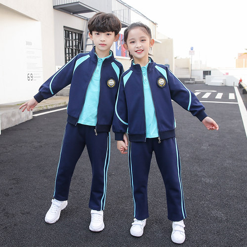 学院风校服套装小学生运动服春秋夏季新款两件套老师服幼儿园园服 - 图1