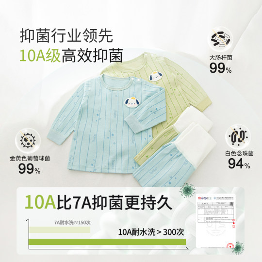 宝宝内衣套装儿童秋衣秋裤春秋款纯棉秋冬高腰护肚婴儿分体两件套