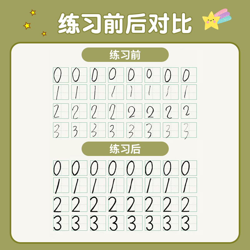 一月/六品堂 儿童数字控笔训练描红本字帖学前班幼儿园练字本幼小衔接练字笔画笔顺拼音练字帖幼儿写字入门中班练习册3岁一年级 - 图2