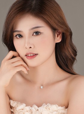 吊坠925银 超闪隐形人鱼之泪项链女时尚简约小众经典设计感锁骨链