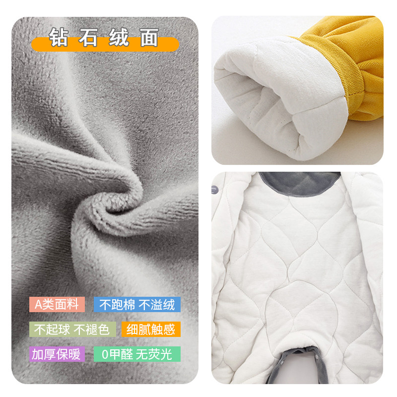 新生连体衣服加厚宝宝哈衣外出棉袄 廿廿予乐连身衣/爬服/哈衣