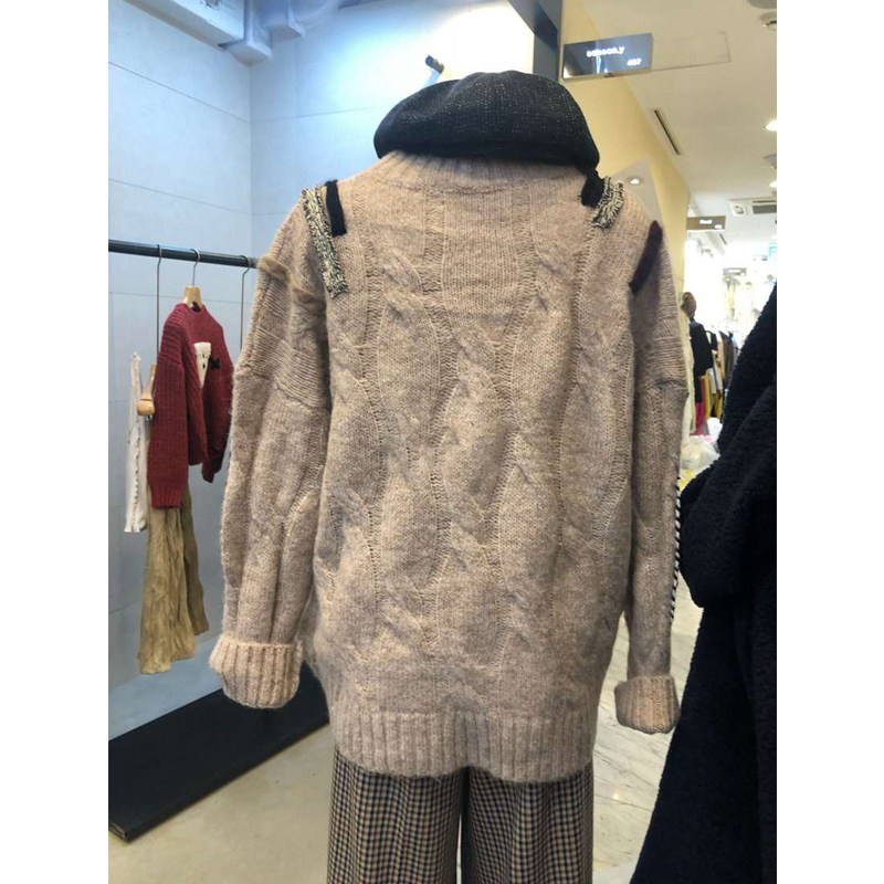 韩版宽松套头车厘子2020秋冬风毛衣 裳熏依品毛衣