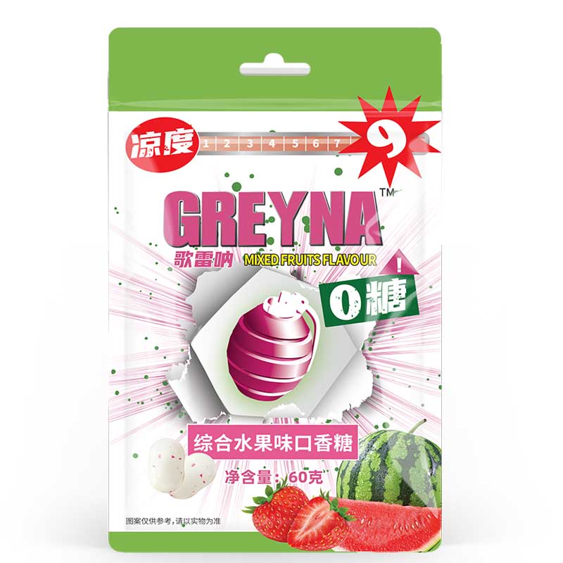 国产歌雷呐GREYNA强劲十级薄荷10级倍清凉口香糖提爆炸爆凉醒神糖 - 图2