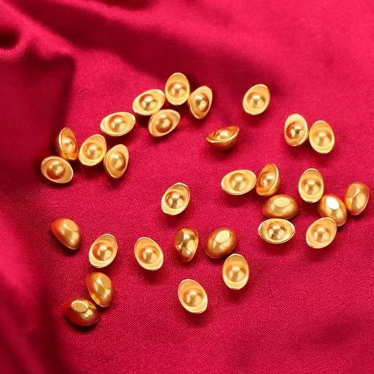 Solid small gold ingot ornaments mini gold bars small gold ingots