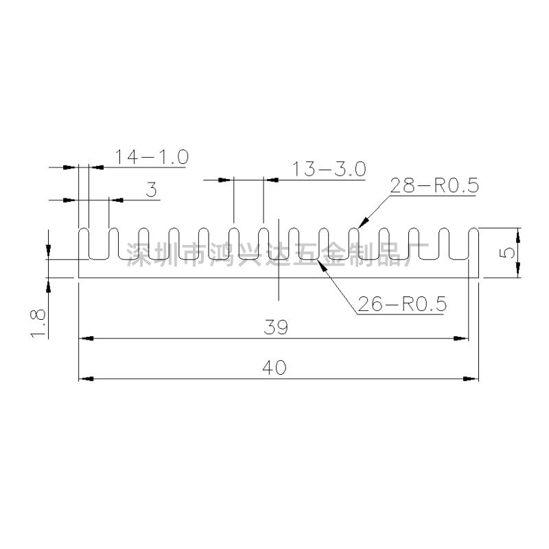 散热片铝 80*40*5MM IC散热器超薄 铝制芯片导热块 路由器散热片 - 图2