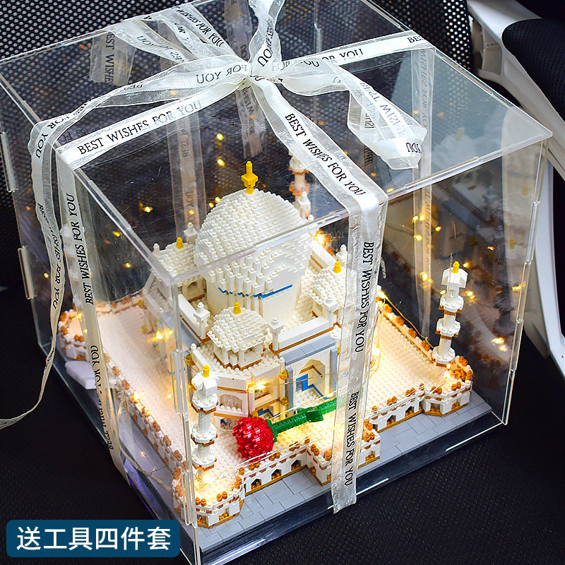泰姬陵微小颗粒成年人立体模型积木 诚美玩具建构/拼插积木