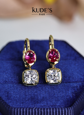 库迪家彩宝培育红宝石轻奢女戒