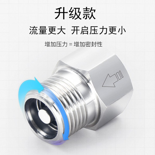 304不锈钢止回阀马桶热水器气体液体逆止阀内外牙丝2分4分单向阀 - 图3