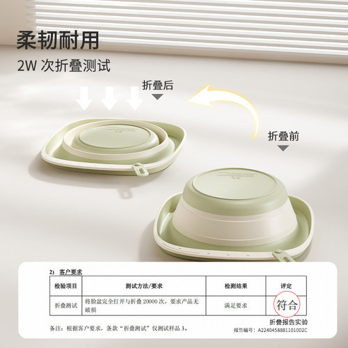 新生婴儿洗脸盆儿童洗屁股洗脚专用可折叠面盆家用宝宝洗手台脸盆 - 图2