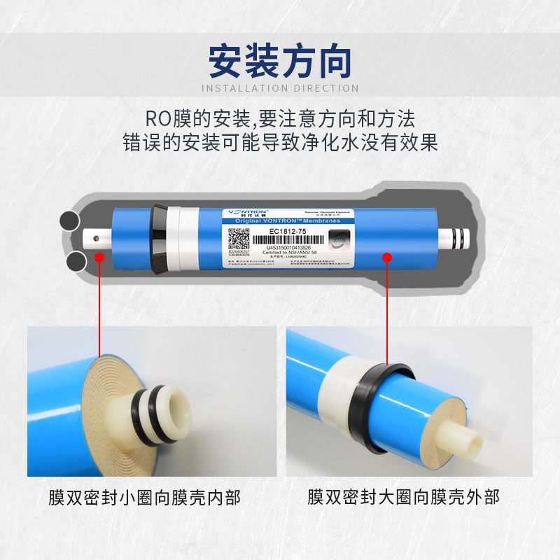 汇通ro膜时代沃顿50g75g400g滤芯 卡求净水器