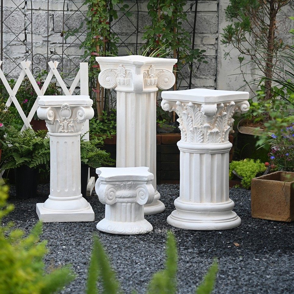 欧式罗马柱立柱庭院摆件户外装饰白色雕花别墅花园装饰品,淘宝优惠券,粉丝福利购,淘宝优惠卷