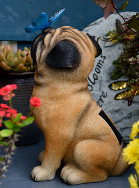 庭院装饰狗狗阳台落地夜灯摆件