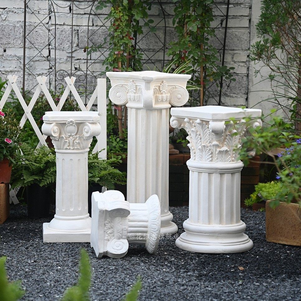欧式罗马柱立柱庭院摆件户外装饰白色雕花别墅花园装饰品,淘宝优惠券,粉丝福利购,淘宝优惠卷