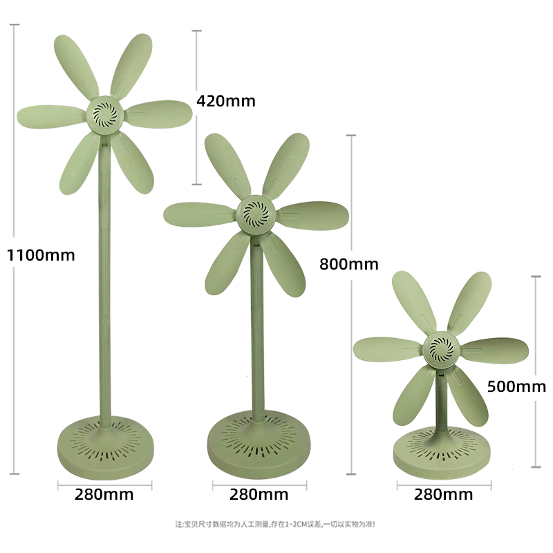 中格落地扇无网罩家用省电静音落地式电风扇立式大风力六叶小风扇-图0