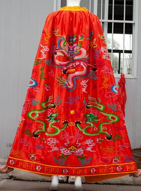 新款刺绣九龙袍佛袍神像披风斗篷玉皇大帝苏绣手推绣金线泰山奶奶