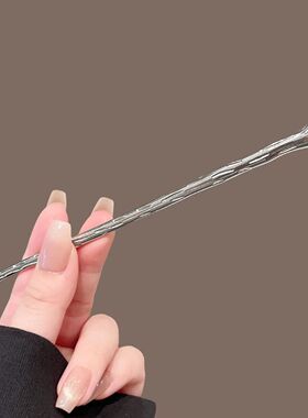 1pc Cold Style Metal Hairpin with Gold Silver Hair Accessori