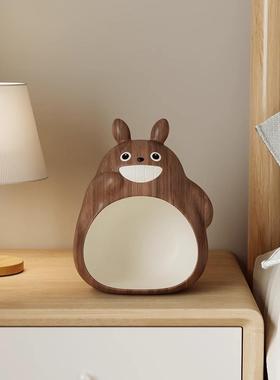 龙猫摆件入户玄关钥匙收纳中古风卡通客厅电视柜桌面可爱治愈装饰