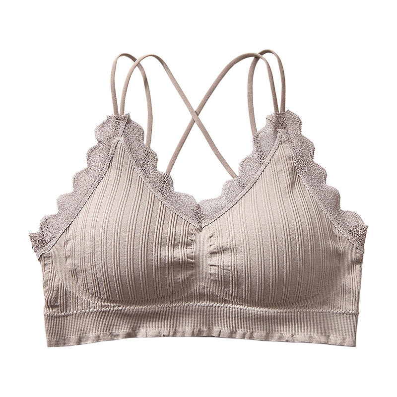 夏季交叉美背聚拢性感无钢圈抹胸 汐宝兰文胸