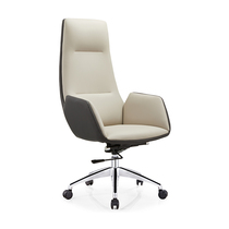 Boss desk chair Fancy High-end Light Lavish Minimalist Atmosphere Boss Chair Genuine Leather Business President Can Lie Swivel Chair