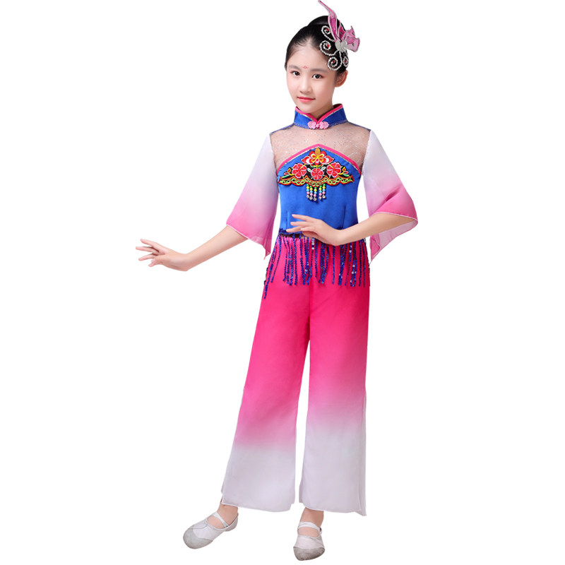 新款儿童古典舞民族舞蹈服装秧歌服 悦芷妍民族服装/舞台装