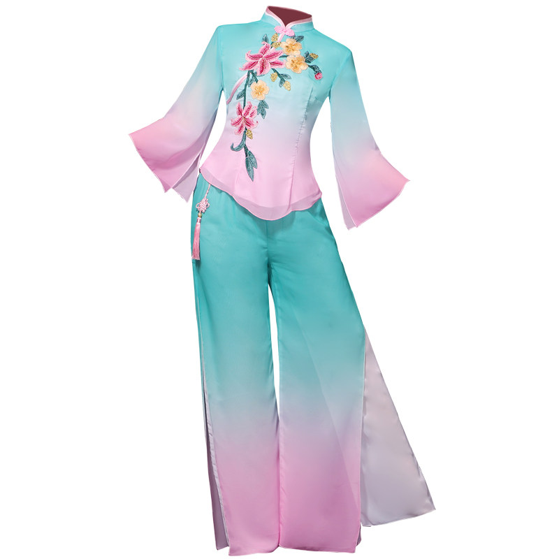 新款古典舞女飘逸中国风秧歌服 悦芷妍民族服装/舞台装