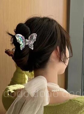 Dodo立体蝴蝶结水晶甜美可爱抓夹