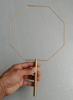 金色团扇骨架手捧缠花扇半成品