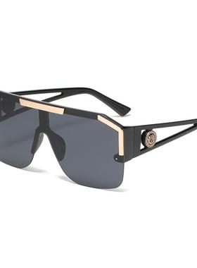 新款一体式镜片狮子王连体太阳镜欧美运动风镜 潮流跨境镂空.