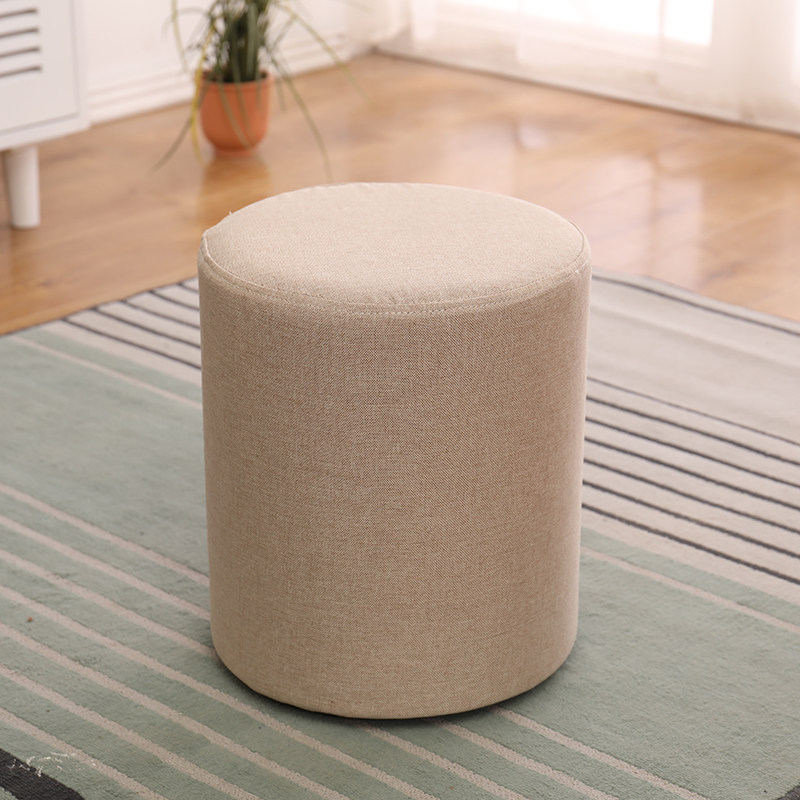 换鞋凳家用小凳子简约现代沙发凳客厅布艺圆凳梳妆凳试衣间穿鞋凳