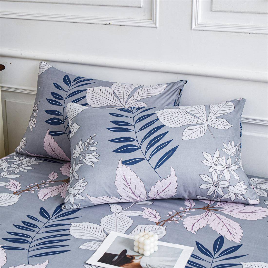 Bed sheet pillowcase bedding 花卉床笠枕套床上用品罩床保护套 - 图1