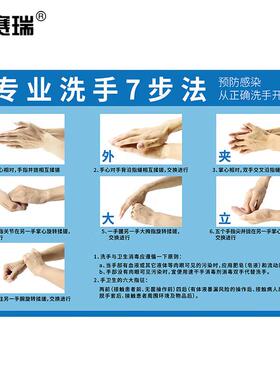 安赛瑞七步洗手法墙贴款式二3040cmEA100749