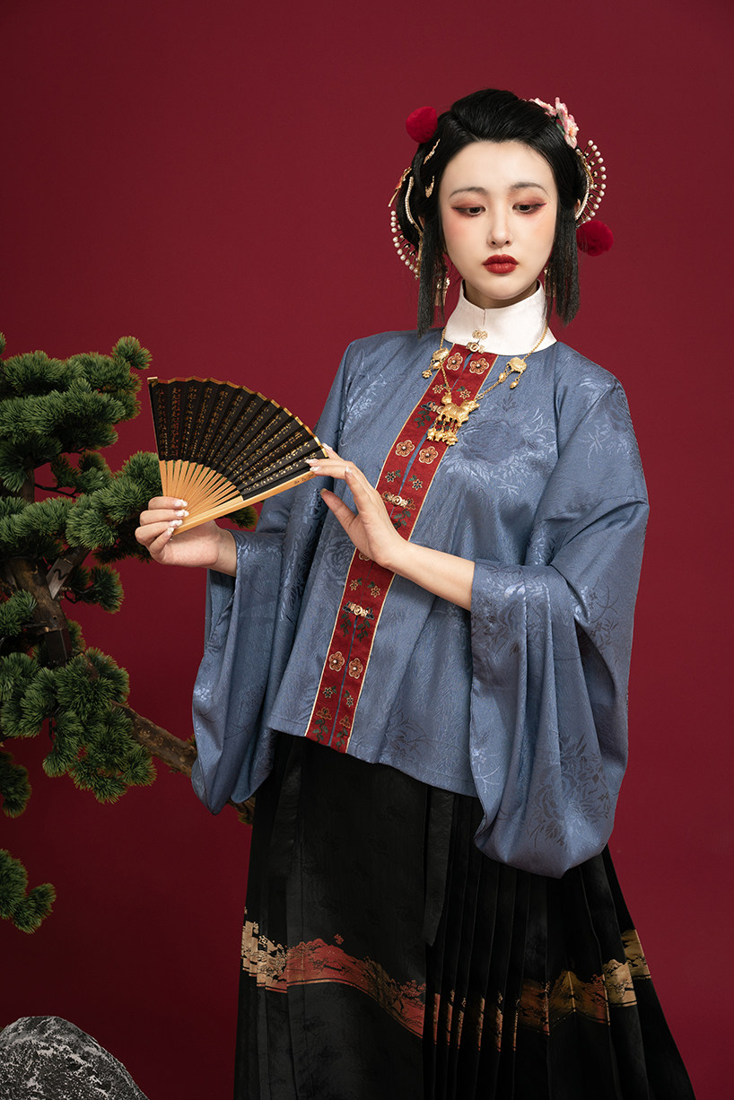 昭华赋清霜明制立领汉服女正品原创中国风短袄短衫琵琶袖暗纹提花,淘宝优惠券,粉丝福利购,淘宝优惠卷