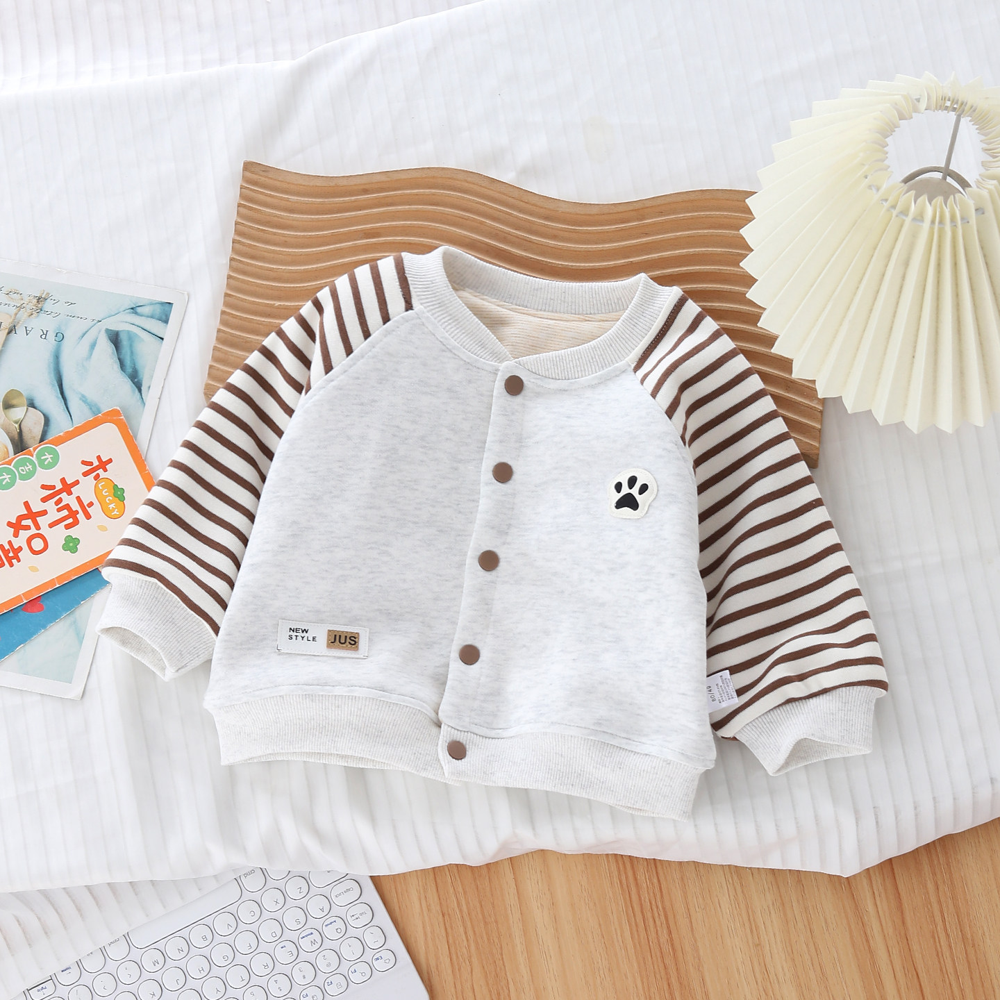 婴儿外套春秋季双层加厚男宝宝棒球服儿童开衫上衣服婴幼儿秋冬装,淘宝优惠券,粉丝福利购,淘宝优惠卷