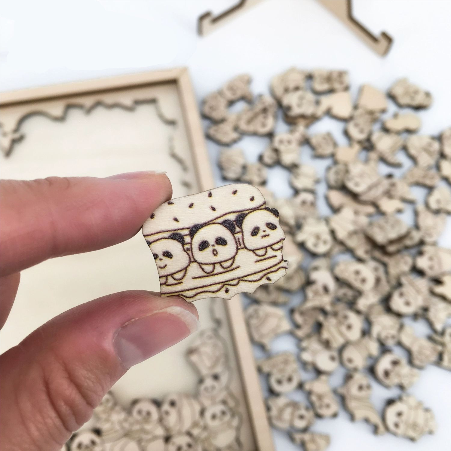 100只熊猫拼图地狱难度异形木质休闲解压拼图彩色治愈摆件礼物女,淘宝优惠券,粉丝福利购,淘宝优惠卷