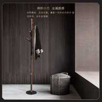 New Products New Chinese Clothes Hanger Beauty Its House Solid Wood Hanger Clothes Hat Rack Marble Base Solid Wood Floor Hanging Clothes Hanger
