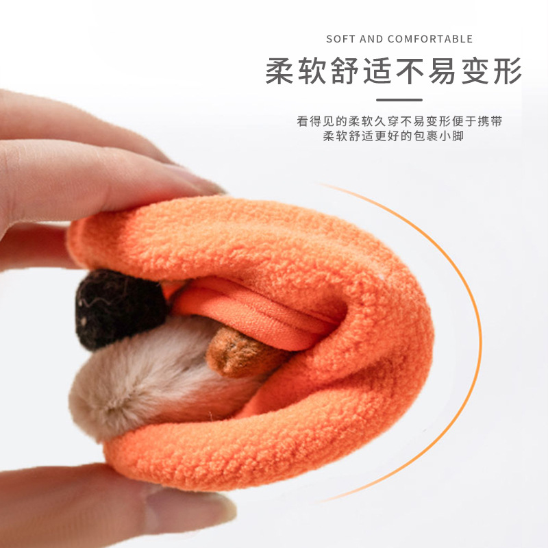 秋冬早教可爱卡通狗狗地板袜加厚防滑儿童袜子软底婴儿学步保暖袜