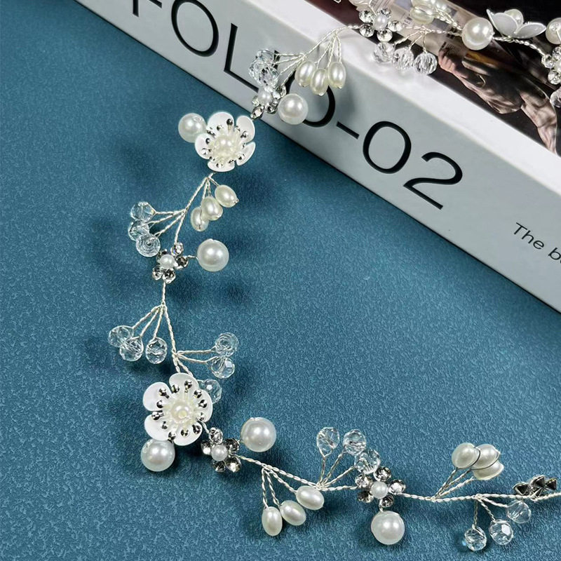 欧美新娘饰品 唯美花朵手工串珠头带发带 婚纱女童头饰发饰,淘宝优惠券,粉丝福利购,淘宝优惠卷