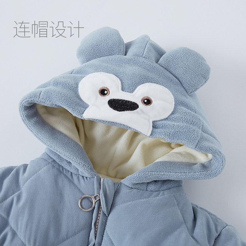婴儿冬装男宝宝加绒外出服冬季棉服 慧婴岛连身衣/爬服/哈衣