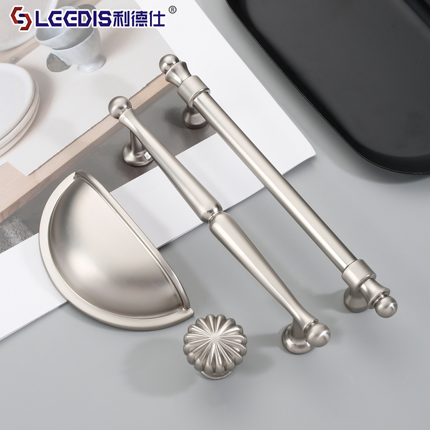 哑光银色拉丝拉手简约法式轻奢衣柜橱柜抽屉极简美式柜门单孔把手,淘宝优惠券,粉丝福利购,淘宝优惠卷