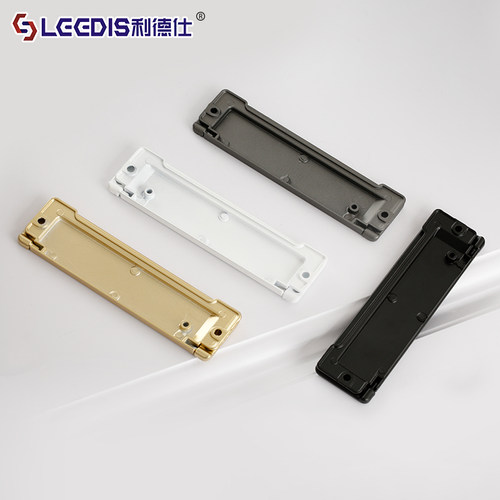 现代简约隐形柜门抽屉平装暗拉手暗扣明装黑色隐藏橱柜衣柜门把手 - 图0