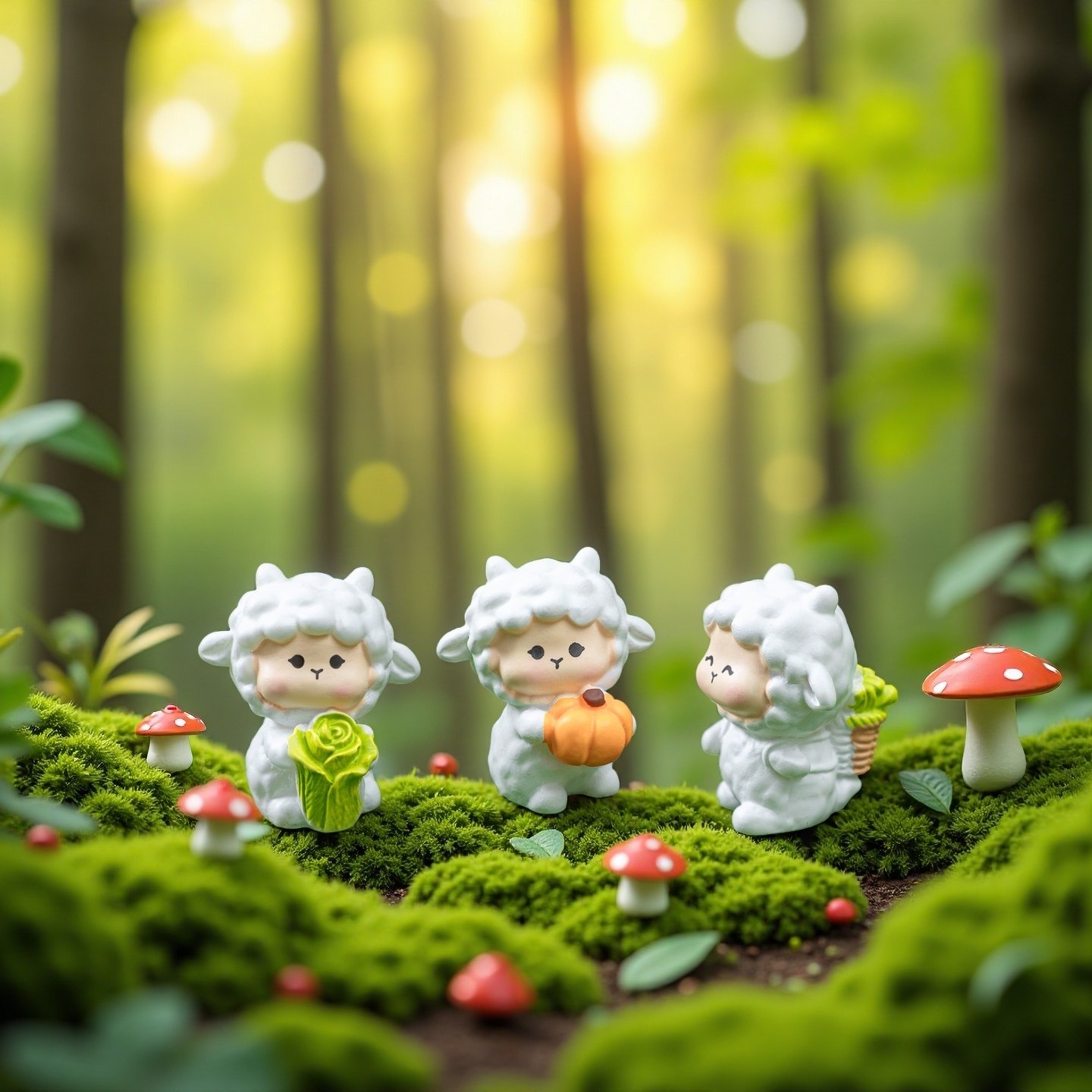 可爱小绵羊萌粒园艺盆景苔藓造景微景观装饰品娃娃屋桌面小摆件,淘宝优惠券,粉丝福利购,淘宝优惠卷