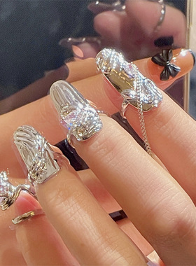 日系CoopKoop小众高级感护甲神器指甲套女时尚个性金属风指尖